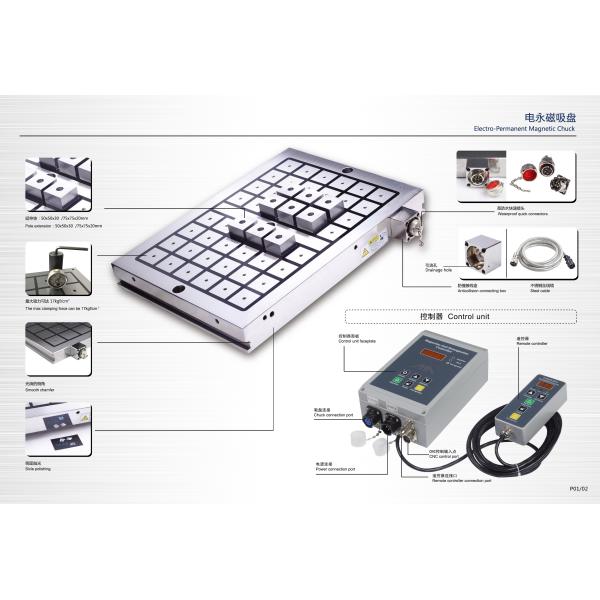 Surface Grinder Electro Permanent Magnetic Chucks Customizable Length from 470-1010mm