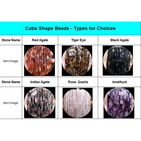 Rectangle Square Shape Loose Bead Strands for Bracelets Natural Red Agate Amethyst