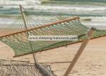 Patio Outside Light Green Rope Hammock Weaving By Wide Spreader Bars 60 Inches