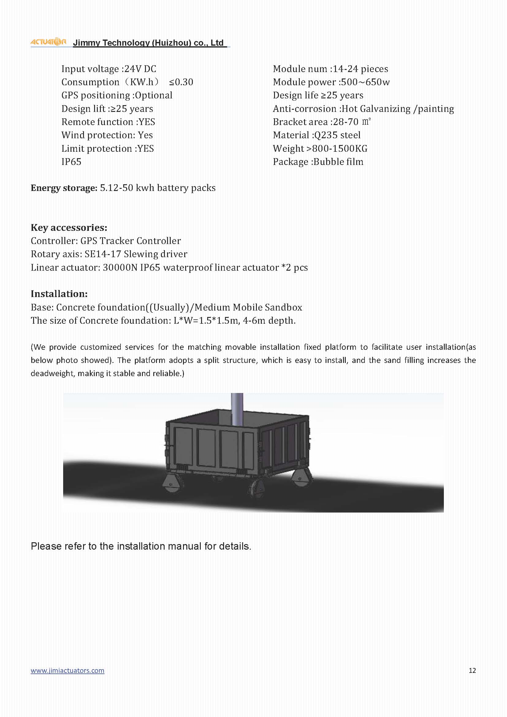 10kw Two Axis Solar Tracker 2 Axis Solar Panel Tracking Kit
