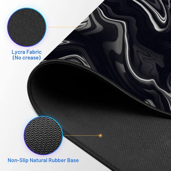 XYDAN 30x80 Washable Gaming Mouse Pads with Custom Black Stitch Edge and Gaming Style