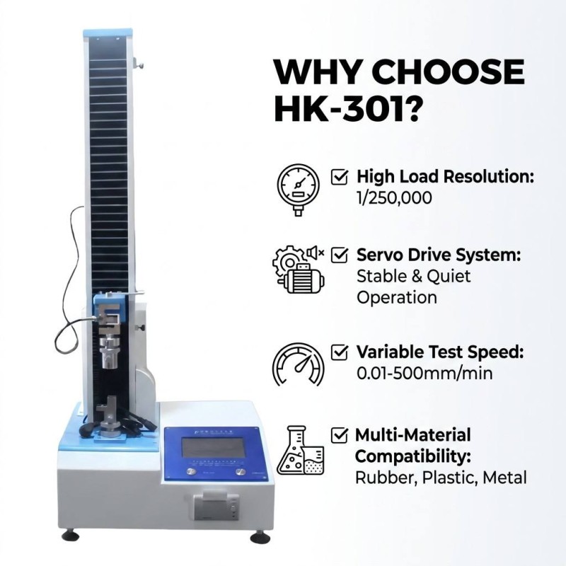 Single Column Servo Universal Tensile Testing Machine 5KN Peel Strength Tester for Plastic Film Adhesive Tape