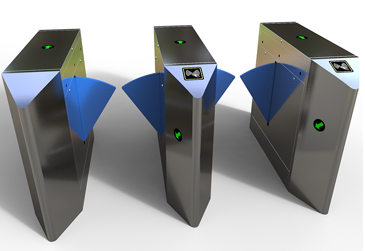 Office Building Turnstiles Access Control , IP66 Safety Flap Barrier Access Control System