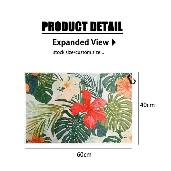 Comfortable Microfiber Golf Towel And Waffle Towel With Customized Logo
