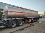 3 Axle Oil Fuel Tanker , Fuel Tank Semi Trailer 40000 42000 45000 60000 Liters