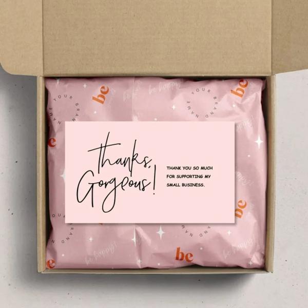 Custom Design Logo Thank You Card for Supporting My Small Business Printing Service