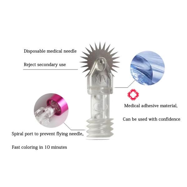 New Tattoo Semi-permanent 8MM/6MM Microblading Roller Fog Eyebrow Gear Needle, For Line Eyebrow Fog Eyebrow