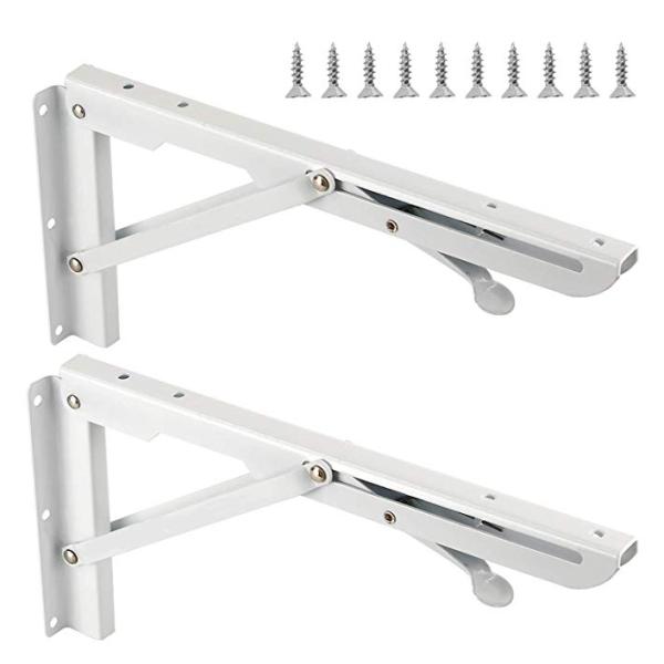 Process Stamping Heavy Duty Metal Folding Shelf Brackets Triangle Table Bench Collapsible Shelf Bracket