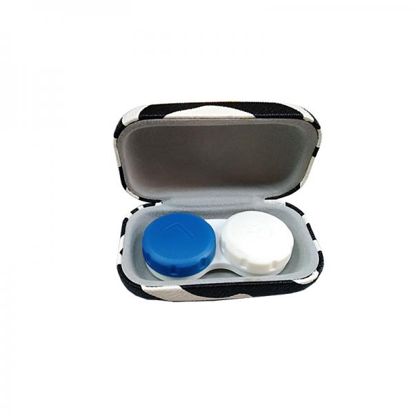 Custom design PU contact lens case portable travel eyeglasses case