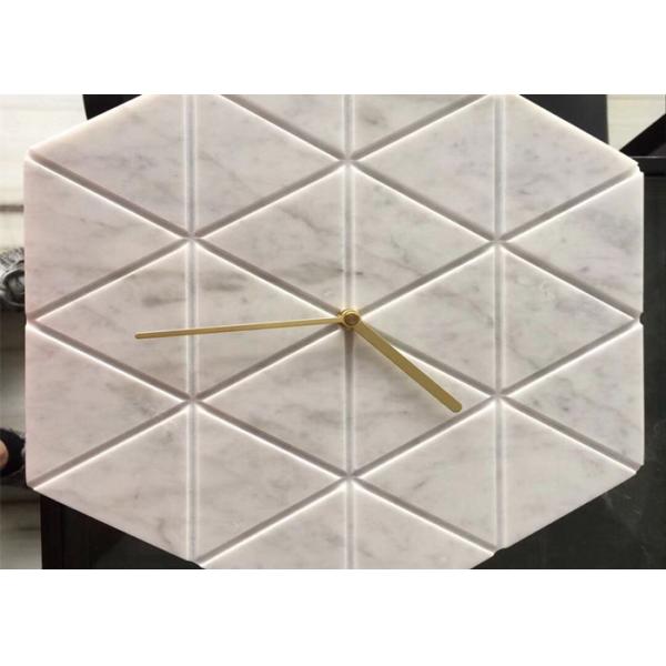 Customized Shape Natural Stone Crafts For Decorative Marble Stone Clock