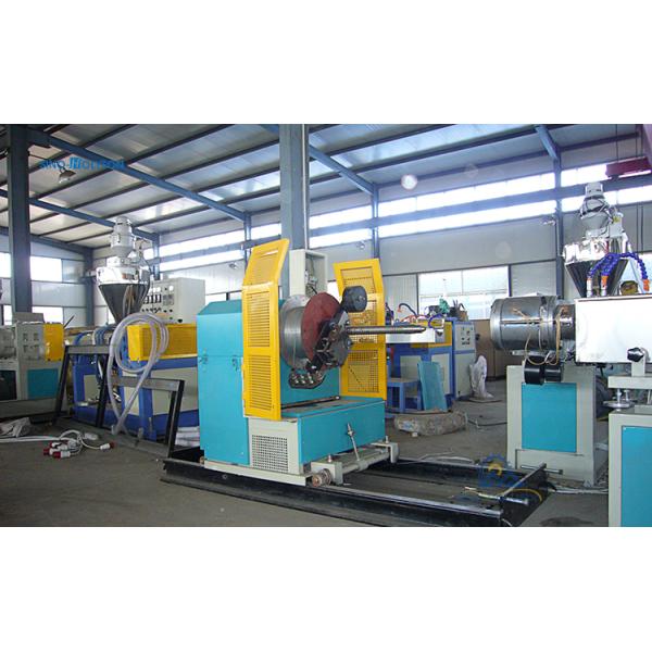 Single Screw Steel Wire Reinforced PVC Hose Making Machine With Screw Speed Of 75 Rpm
