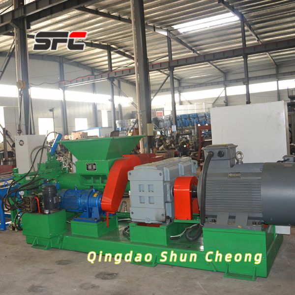 Precise Temperature Control Force Feeding Single Screw Rubber Extruder Machine with PLC Control System