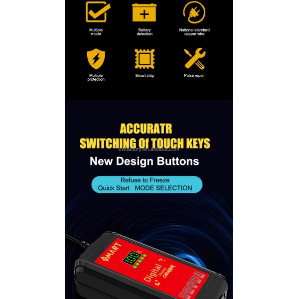 12V6a Lead Acid Battery Charger Electric Tricycle Scooter Car with 90% Charging Efficiency and Automatic Identification