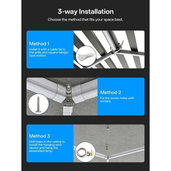 Connectable honeycomb LED panels in garage application