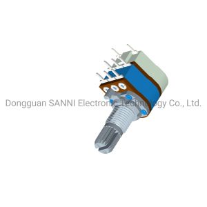 RV12321GSKA Rotary 12mm Potentiometer Dual Unit Shaft Sealed With Switch