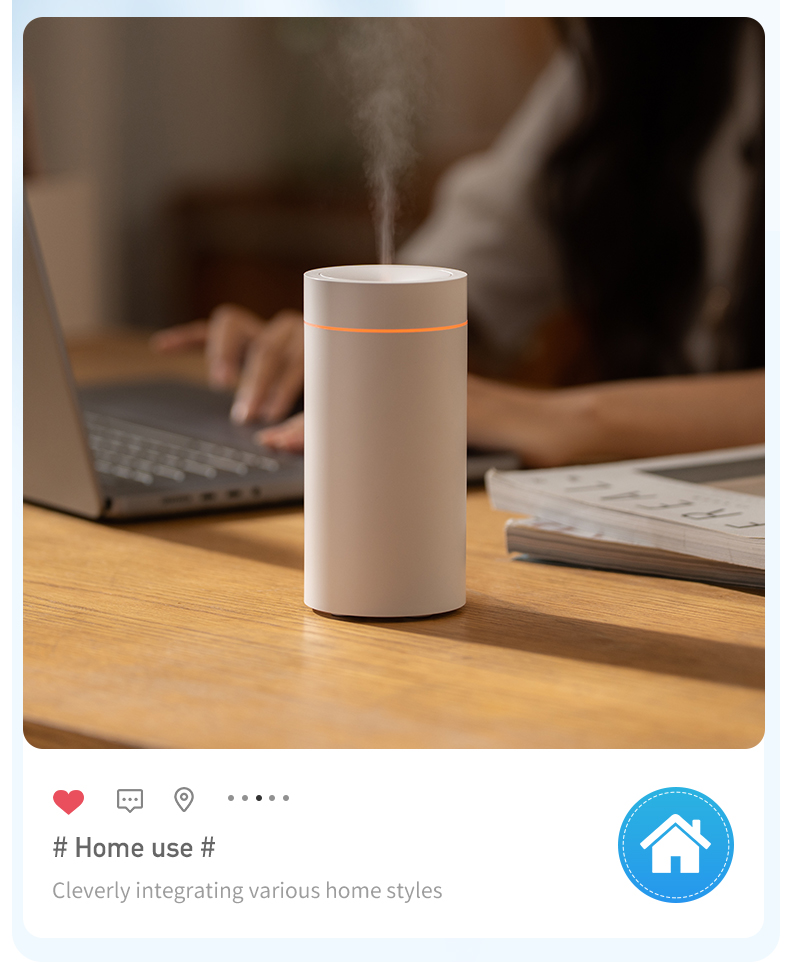 Flame Colorful Atmosphere Light Scent Electronic Logo Mounted Essential Oil Mini Black Air Diffuser Car Humidifier