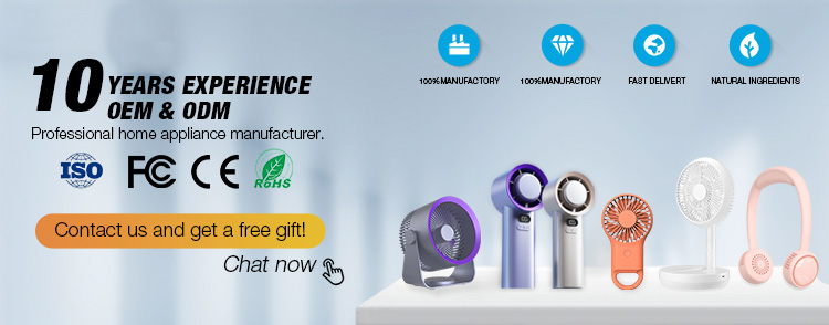 One-Button Start 5-Speed Mini Portable Fan Ice Cooling Function Rechargeable Battery Indicator Handheld RV Stand