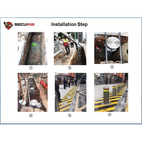 6s Hydraulic A3 Steel 219mm Automatic Rising Bollard