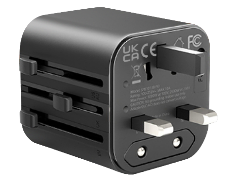Convenient and Lightweight Universal 4-in-1 Power Adapter Supports US Europe UK Australian Sockets 270g