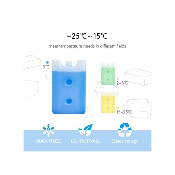 MSDS Certified HDPE Container PCM Ice Pack With Customizable Temperature Range For Cold Chain Applications