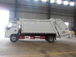 120hp Back Loader Garbage Truck , 5m3 Isuzu 600P 5cbm Refuse Compactor Waste