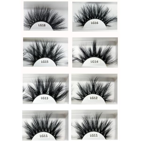 New 25mm Black Fluffy Mink False Eyelash Extensions natural false lashes Natural Fake Eyelashes