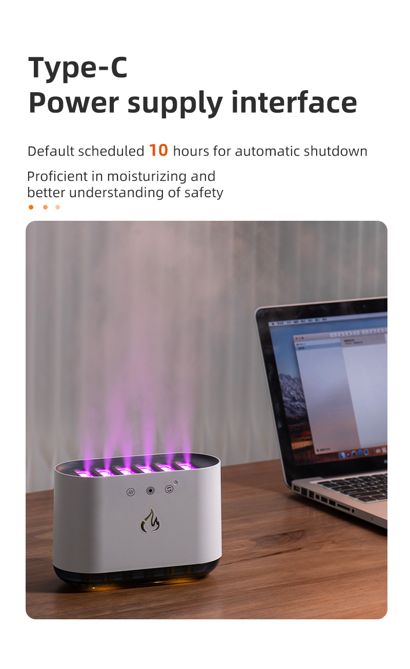 2023 New Creative Portable 900ml Dynamic 6 Spray Running Smart Ultrasonic Voice-control Room Humidifier With Home Office