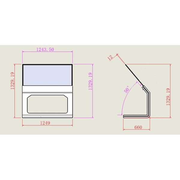55 Inch Angled Transparent OLED Touch Screen For Interactive Commercial Display Solutions