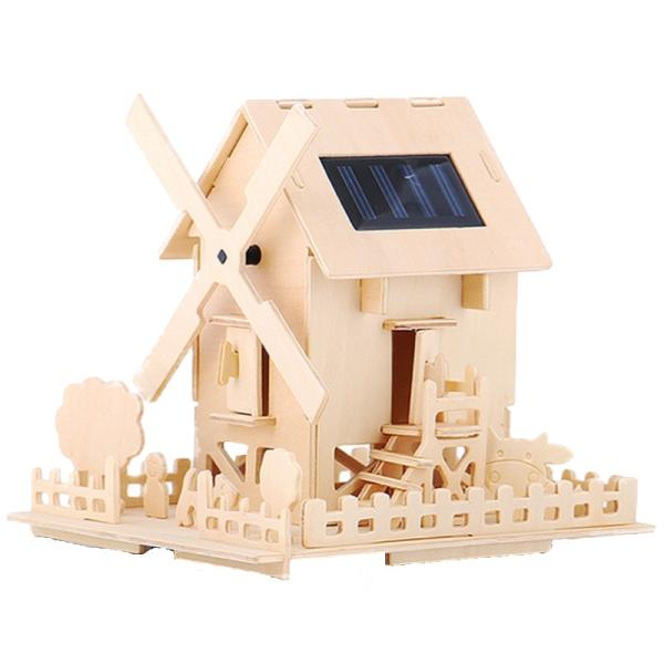 Durable Plastic Educational Solar Windmill Toy Suitable for Classroom Renewable Energy Science Experiments and STEM Learning