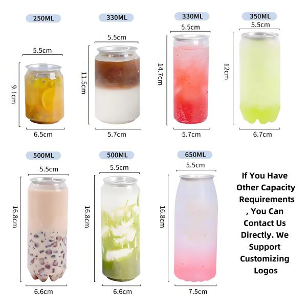 OEM Clear Drink Cans Soda Can With Logo Screen Printed Plastic Can Drinking Bottle With Lids