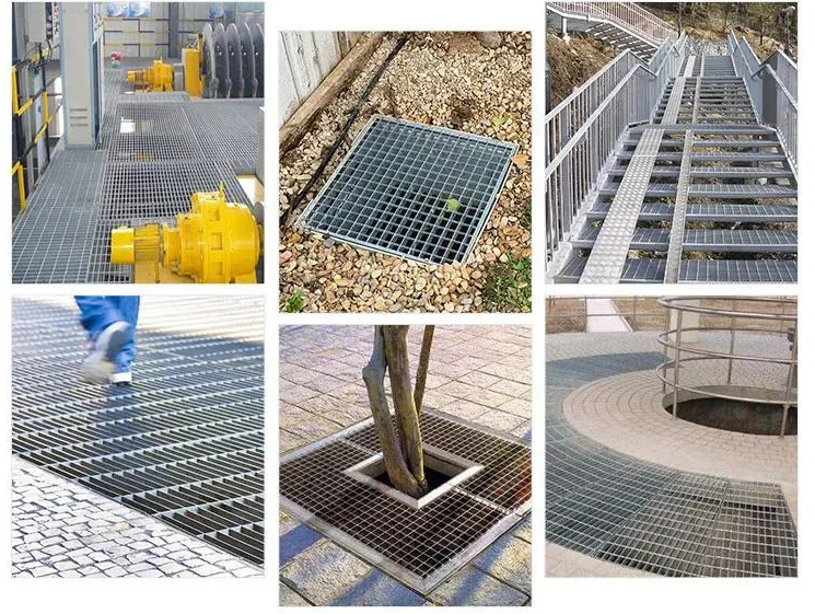 Hot Dipped Galvanized Steel Grating with Slip-Resistant Surface and Customizable Sizes for Industrial Use