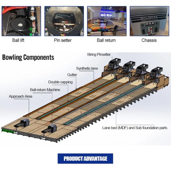 Indoor Entertainment Bowling Game Machine With Durable Scoring System