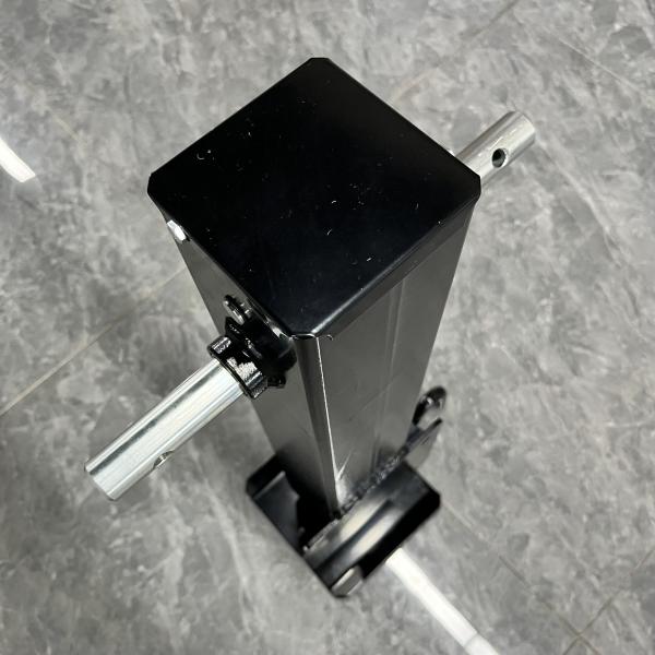 Mounting Plate Side Pin 12K Jack With Handle Black Powder Coated