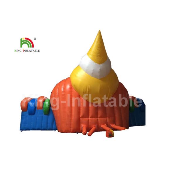 Commercial 3 In 1 Inflatable land Water Parks With Swimming Pool Slide For Party