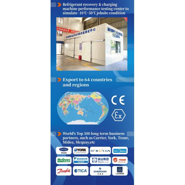 25HP Refrigerant Recovery Machine with ≤9000kg/h Liquid Push & Pull Recovery Rate