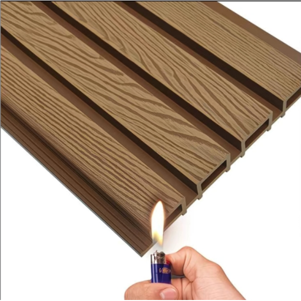 Anti Static Outdoor Wall Panel 219mm Plastic Composite Wall Panels Grooved Exterior Cladding