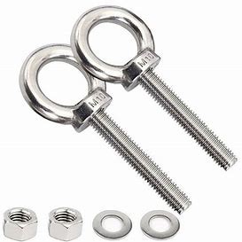 DIN 580 Zinc Plated Shouldered Eye Bolt with Heavy Hex Nut Grade 8 Silver Straight & Angular Lifting Rigging Hardware