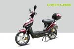 Red 16" Pedal Assisted Electric Scooter 500W 48V Hydraulic Disc Brakes power