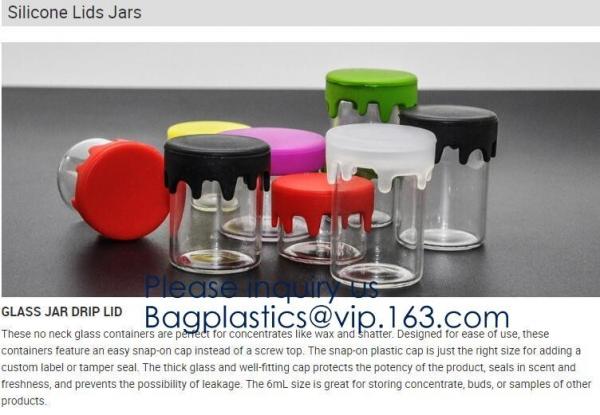 Glass Jar 3ml,5ml,7ml,10ml,15ml,30ml Storage Bottles & Jars, Small Glass Jars Containers Silicone,Plastic,Bamboo,Glass