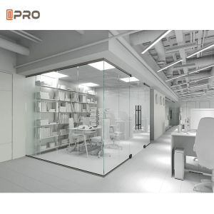 Building Tempered Clear Glass Modern Office Partitions Frosted Glass Wall