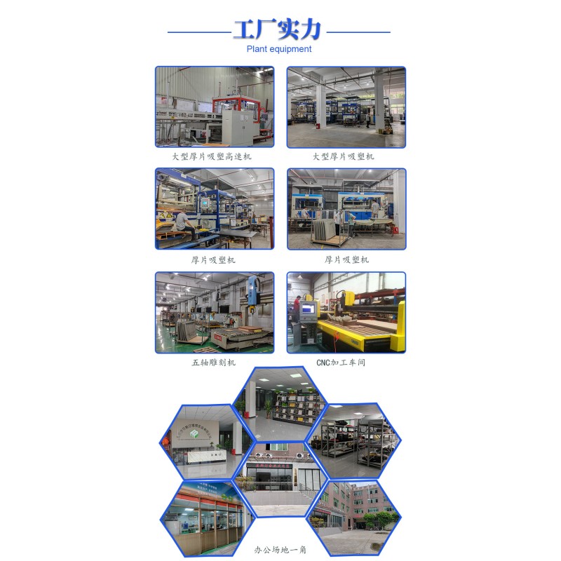 LARGE DURABLE ENVIRONMENT FRIENDLY PLASTIC VACUUM FORM TRAY OEM PARTS CUTTING PROCESSING SERVICE FOR INDUSTRIAL USE CUSTOM COLOR
