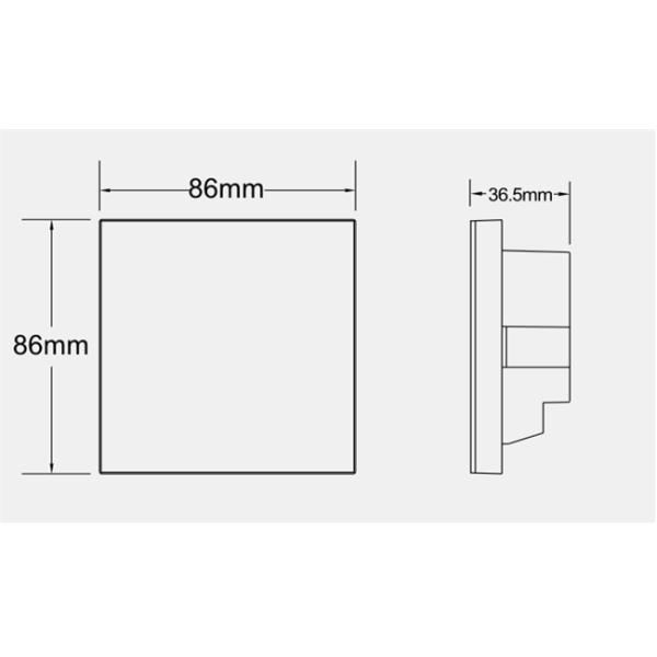 High Sensitive Touch Screen LED RGBW Controller Wall Mounted With Multi Mode
