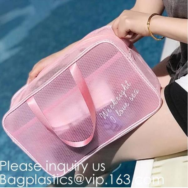 Eco ladies cosmetic bag PU leather pvc cosmetic pouch,Reusable Ladies Girls Clear Transparent PVC Cosmetic Pouch