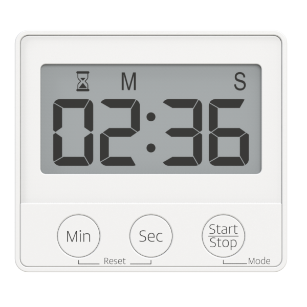 Mini Desktop Digital Clock with Timing Function Plastic Material Eco-Friendly LCD Display 90 Min Countdown