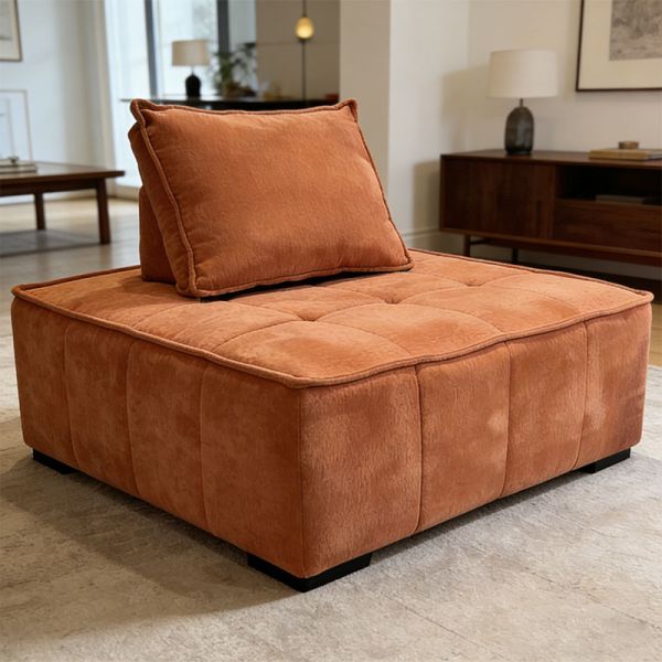 Modern Lazy Home Compressed Sofa Single Fabric Sponge Compressed Sofa Modern