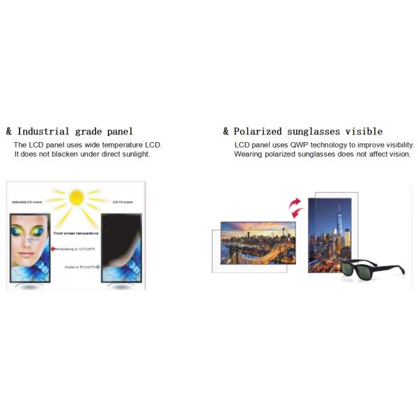 65 Inch 2500nits Hight Brightnees Outdoor LCD Display For Business Weatherproof IP65 series maintenance-free