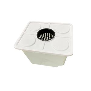 Customized White 3 Gallon Square Hydroponic Buckets For Cannabis