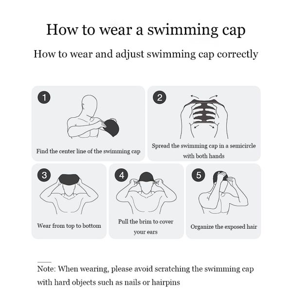 Durable Custom Printed Silicone Swim Caps For Soft Waterproof Performance