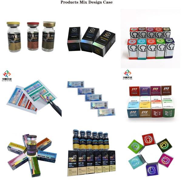 Customized Design Pro Pharma 10ml Oil Bottles Labels For Test Pro
