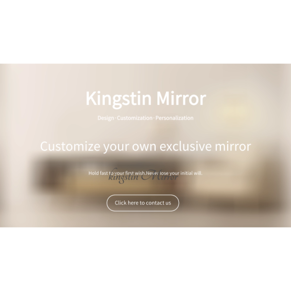 Kingstin Aluminum Frame Mirror Bathroom Vanity Wall Decor, Durable Minimalist Rounded Rectangular Mirror, Factory Direct